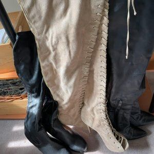 Lot of 3 PAIRS 5" Heel Fetish Over the Knee Thigh High Boots, Bebe 32" high
